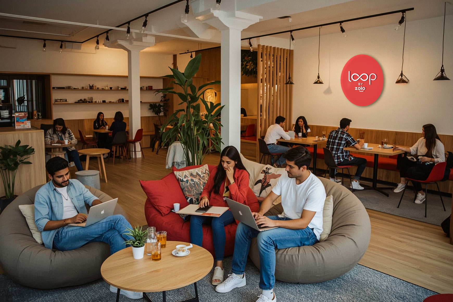 Modern hotel common area